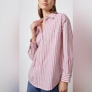 RAILS ARLO SHIRT CALI STRIPE COTTON POPLIN BUTTON DOWN SHIRT PREPPY BOHO SIZE S